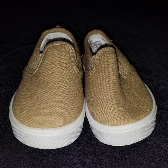 NEW Baby Toddler Boys GaranimalsTimmy Black Canvas Slip On Sneakers Shoes Size 4